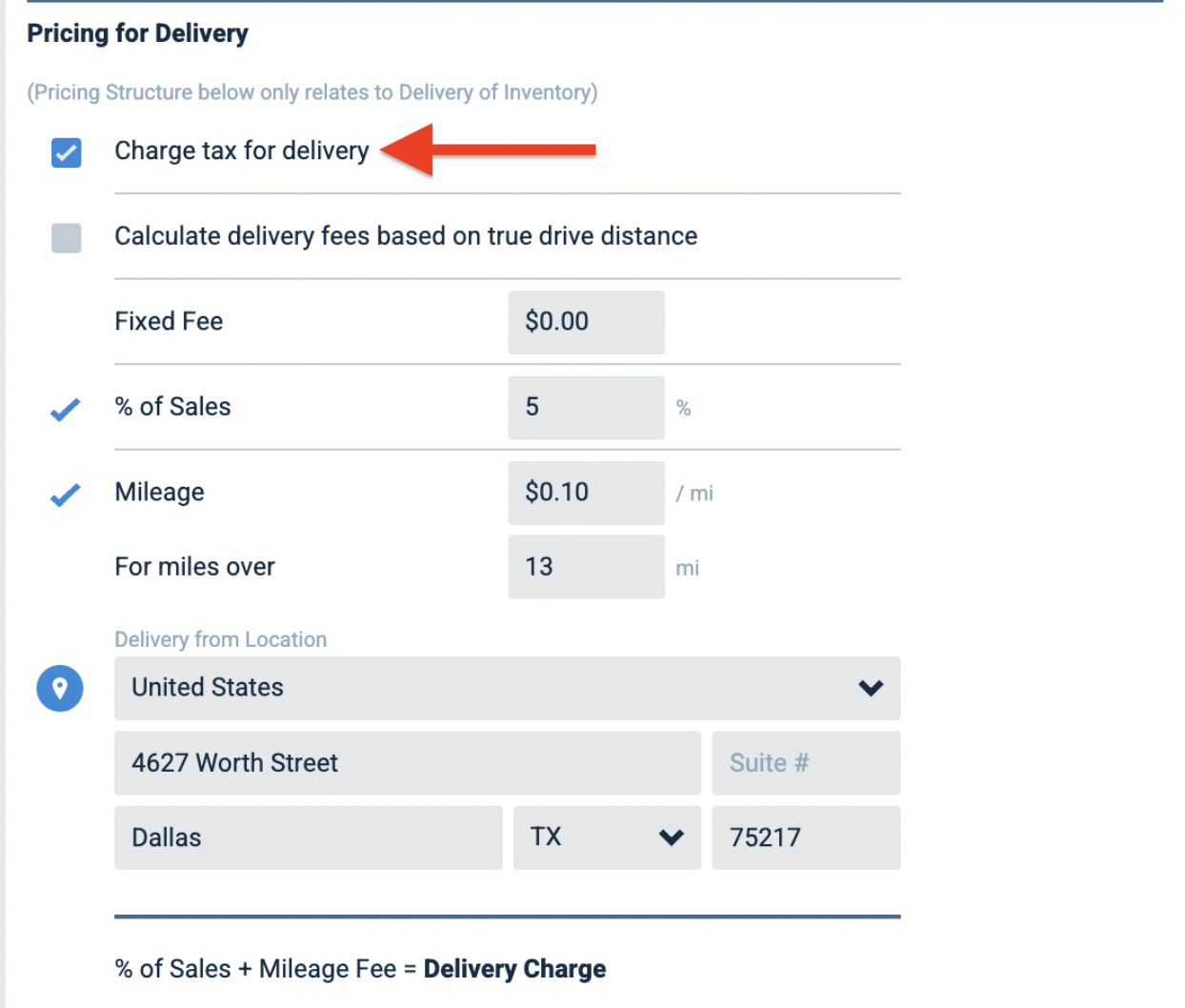 How To Set Pricing for Delivery in Delivery Options TapGoods