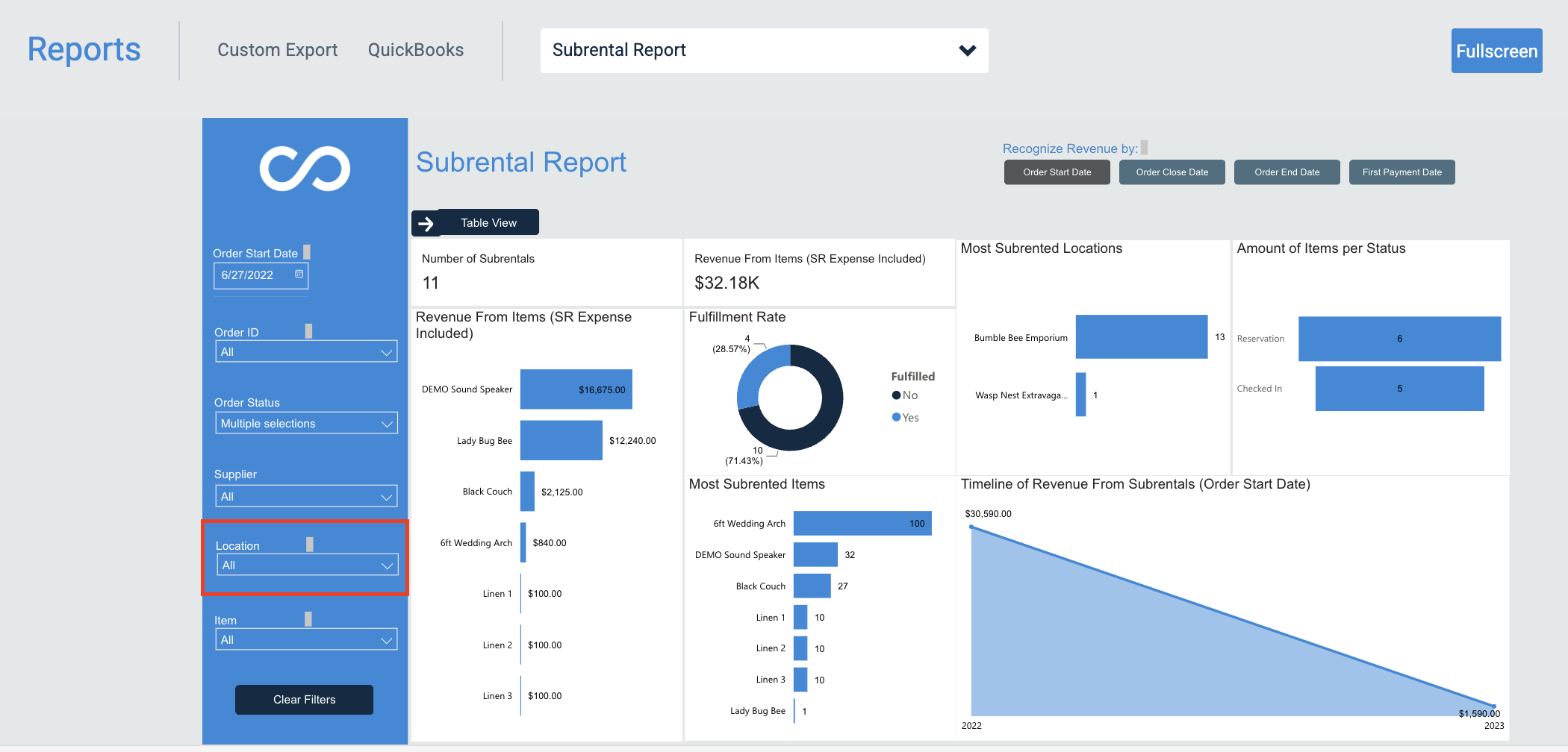 How To: Filter BI Reports – TapGoods